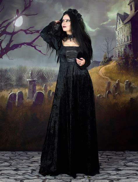 Vampire Betrothal Gown Crushed Velvet And Taffeta Goth Witch Dress By