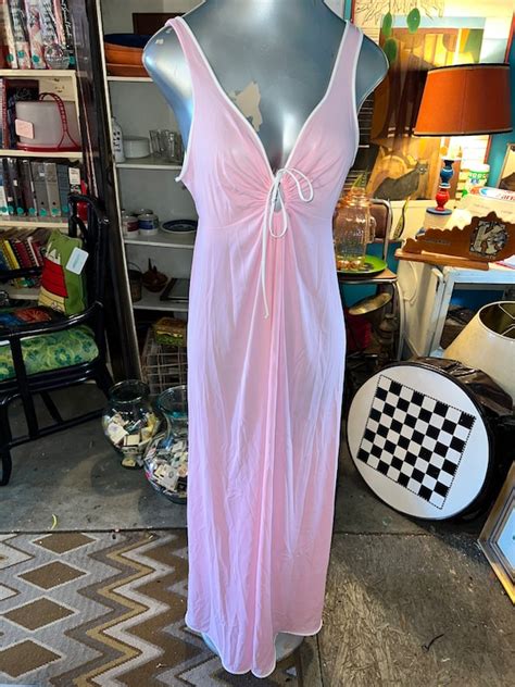 Vintage Nightgown In Pink Gem