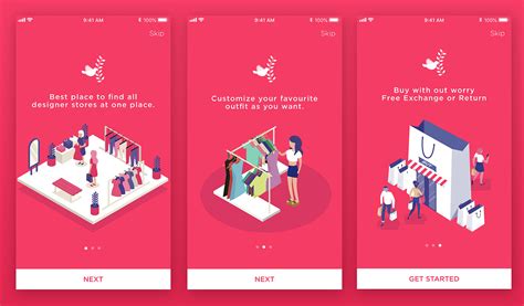 Splash And Onboarding Screens Redesign Ecommerce App On Behance