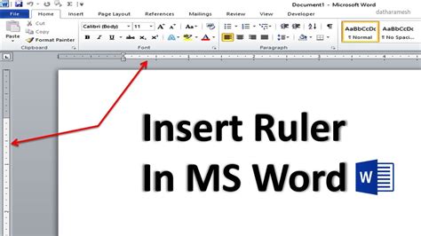 How To Show Or Hide Ruler In Ms Word Youtube