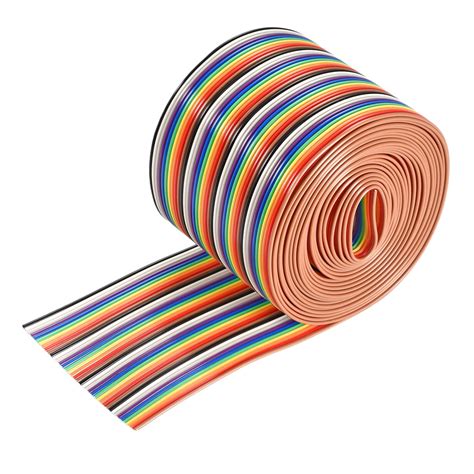 Idc Rainbow Wire Flat Ribbon Cable 40p 127mm Pitch 3meter98ft Long