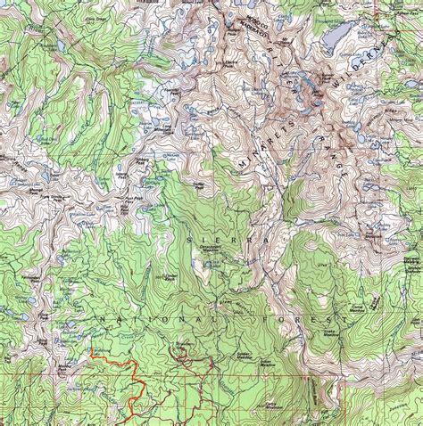Ansel Adams Wilderness Trail Map