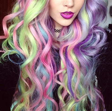 Pastel Rainbow Hair Color Crazy Crazy Hair Rainbow Hair