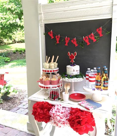 Hosting an elegant dinner party can be a lot of fun. Nautical Lobster Summer Party | Kara's Party Ideas ...