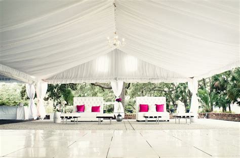 Outdoor Weddings Tent Wedding Venue White With Hot Pink