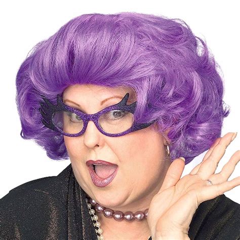The Dame Purple Wig Dame Edna