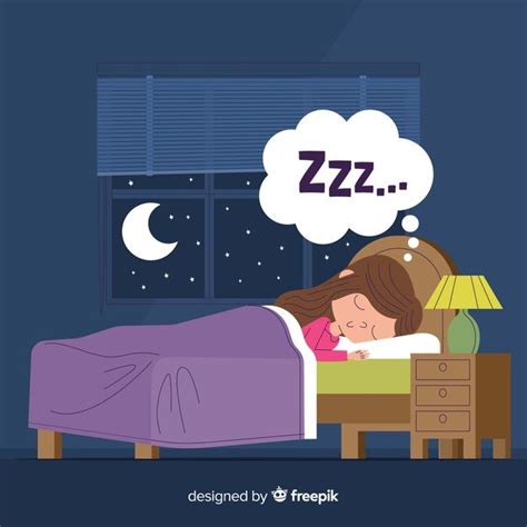 Free Vector Person Sleeping In Bed Background Good Night Vector