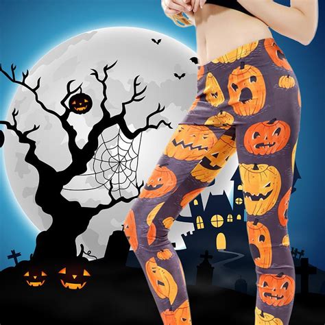 New Sexy Women Halloween Horror Pumpkin Lantern 3d Print Leggings Halloween Pumpkin Head Cosplay