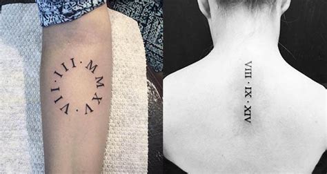 Los números son representados combinando las letras mostradas arriba. +40 Tatuajes de números romanos diferentes diseños y sus significados