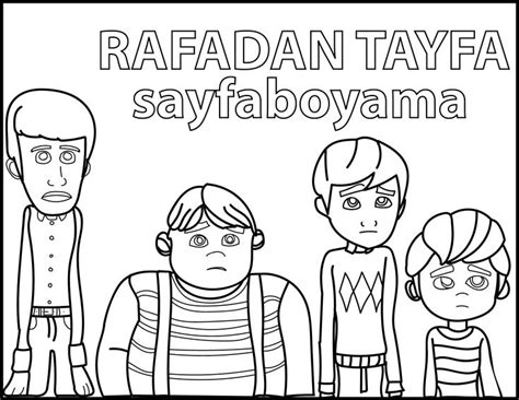Rafadan Tayfa Boyama Sayfası Sayfa Boyama Aplike Harfler Boyama
