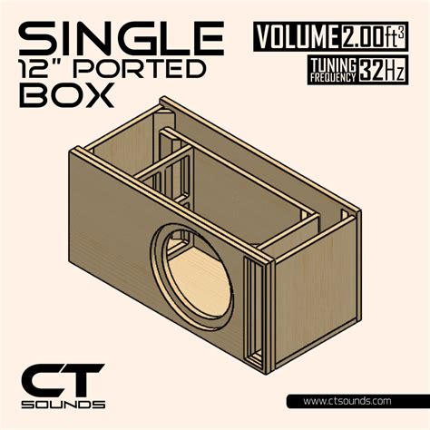 Ct Sounds Single 12 Inch Ported Subwoofer Box Design
