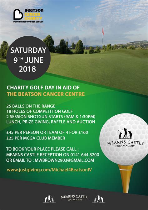 sat 9th june beatson cancer charity golf day mearns castle golf academy