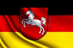 Ejemplo Realista De La Bandera De Baja Sajonia Alemania Stock de ...