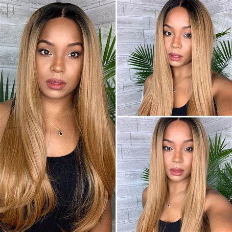 1b 27 Ombre Body Wave Lace Front Human Hair Wigs 13×4 Pre Plucked Lace