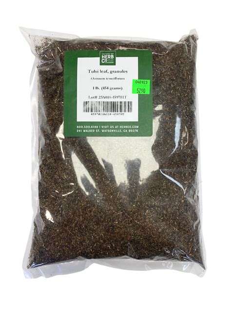 Tulsi Holy Basil Leaf Cut And Sifted 1 Lb Country Life Natural Foods