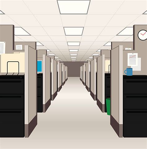 10 office cubicles perspective illustrations royalty free vector graphics and clip art istock