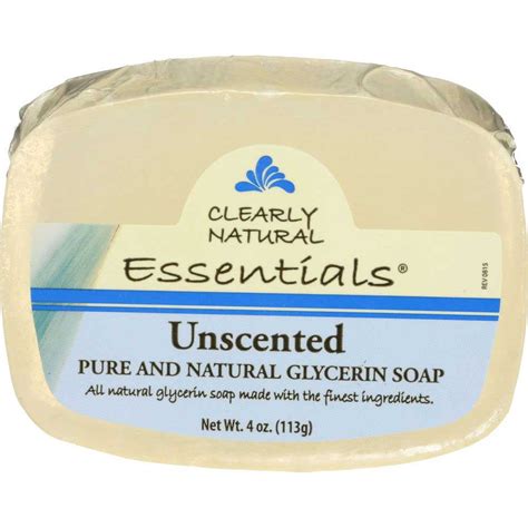Clearly Natural Essentials Unscented Glycerine Bar Soap 4 Ounce 1