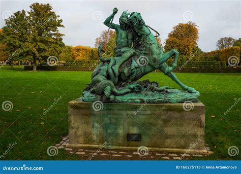 Copenhagen Denmark Beautiful Sculpture In The Park Near The Rosenborg