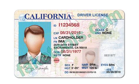 California Driver License Psd Templatehigh Quality Psd Template