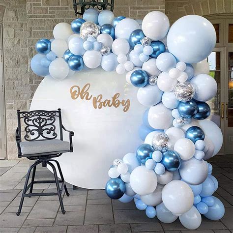 Pastel Blue Confetti Balloon Arch Blue Balloon Arch Kit Etsy