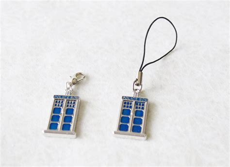 Tardis Phone Charm Doctor Who Zipper Pull Dr Who Inspired