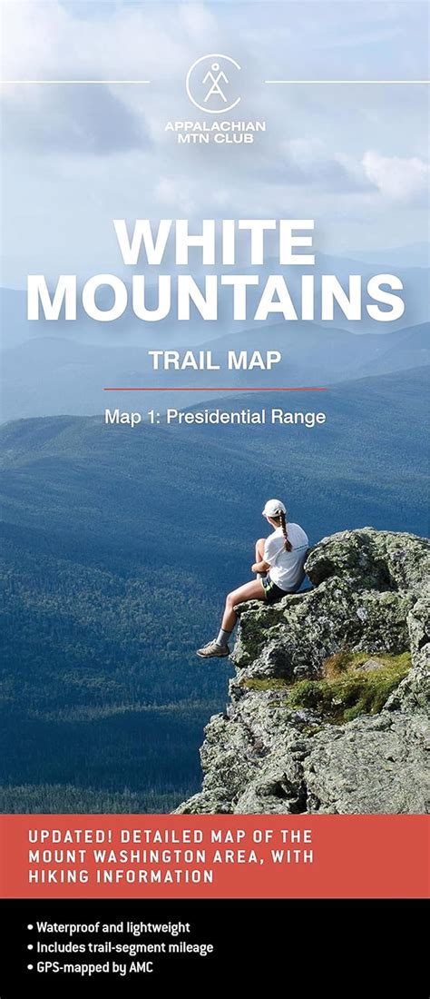 Amc White Mountains Trail Map 1 Presidential Range Appalacian Mtn