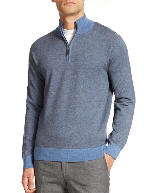 Saks Fifth Avenue Cashmere V Neck Sweater In Blue For Men Lyst