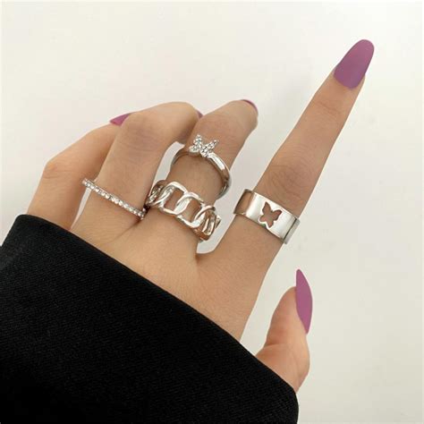 1set Bohemian Knuckle Rings Set For Women Party Wedding Jewelry T Female Boho Crystal