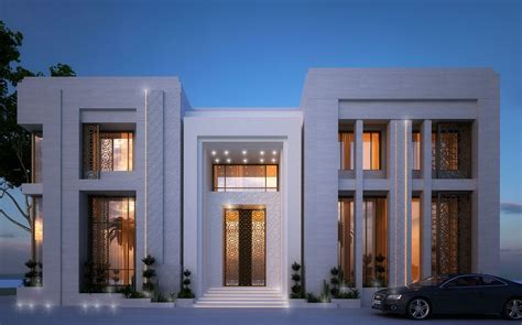Stunning modern villa interior design with cozy living room. Private villa Qatar by RDE #Villa #qatar #Exterior # ...