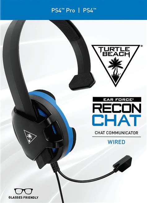 Turtle Beach Ear Force Recon Chat Gaming Headset Blue Pc Ps4 Ps5