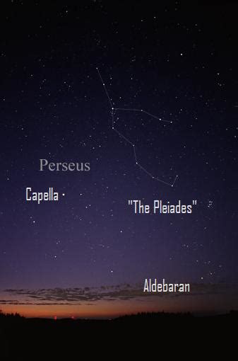 Photo Courtesy Of Earthsky Constellation Perseus Stars Capella And