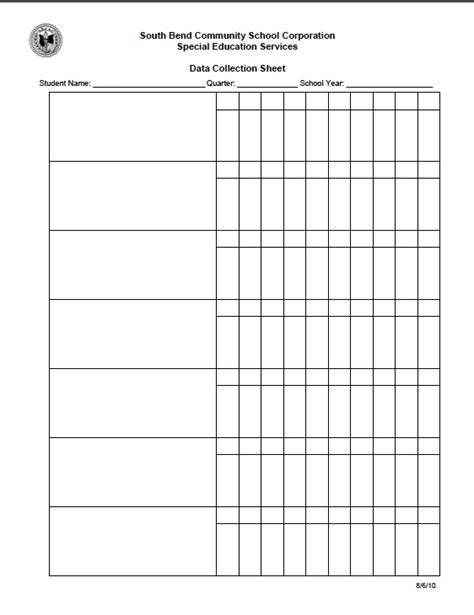 Iep Forms Iep Tracking Student Progress Data Collection