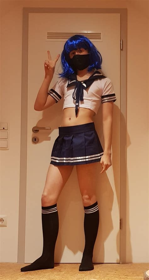 First Cosplay As Cute Anime School Girl R Crossdressing