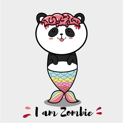 Zombie Panda Cartoon 1183384 Vector Art At Vecteezy