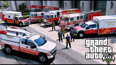 Gta 5 Firefighter Paramedic Mod New Vinewood Hills Fire Department