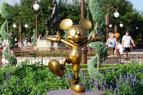 First Look Golden Fab 50 Character Statues Installed At Magic Kingdom