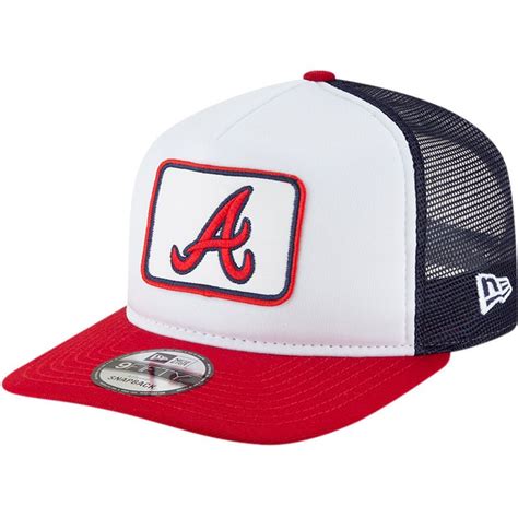 Atlanta Braves New Era Team Pride Trucker 9fifty Adjustable Hat White
