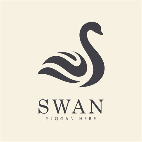 Swan Logo Vector Abstract Minimalist Logo Icon Swan 11024997 Vector