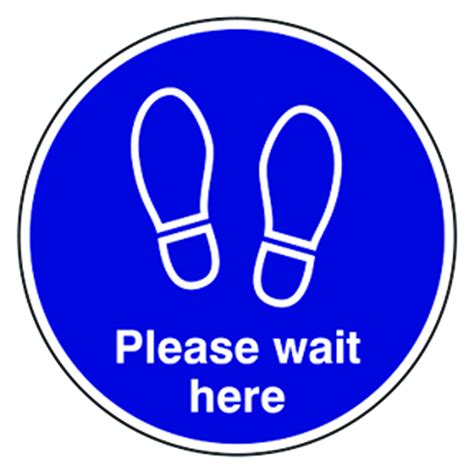 Please Wait Here Sign Sd05 Double Dot