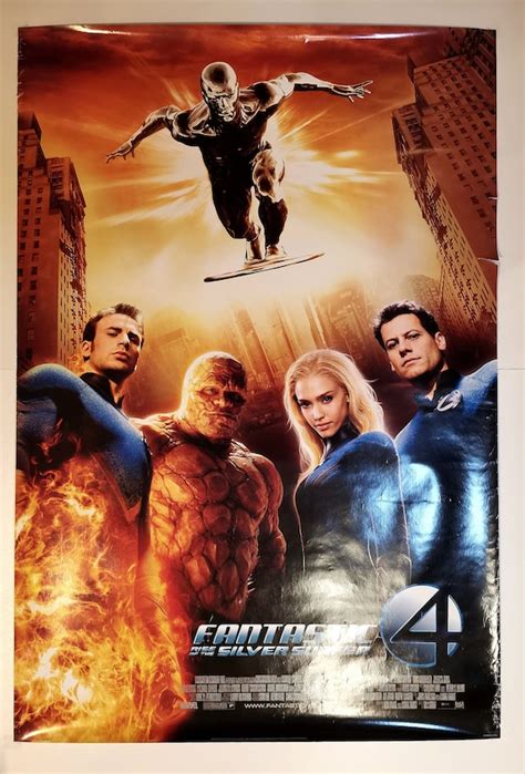 Original Movie Poster Fantastic 4 Rise Of The Silver Surfer Etsy