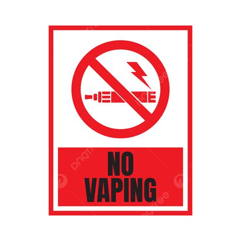 No Vaping Prohibition Sign No Smoking Sign No Vaping Vector