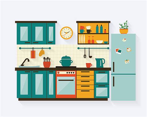 Kitchen Clip Art Vector Images And Illustrations Istock