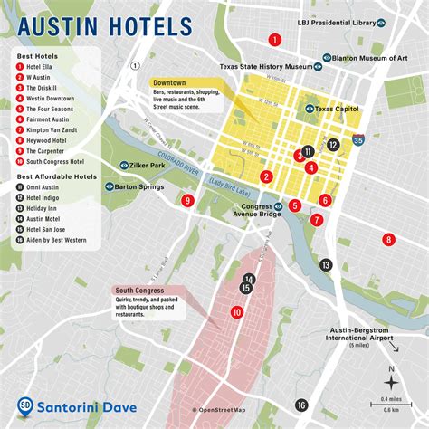 Walking Map Of Downtown Austin