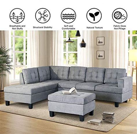Dklgg Sectional Sofa Couch Modern L Shape Sleeper Couches With