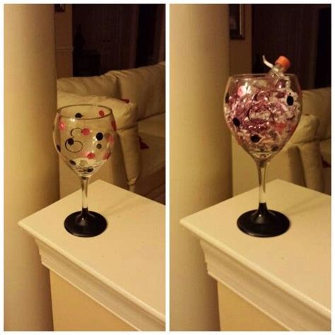 Bachelorette Party Favor I Purchased Wine Glasses From Dollar Store And Paint From Michaels