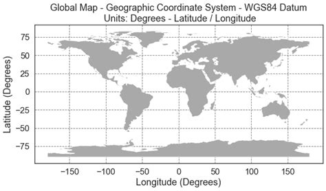 Flat World Map With Latitude And Longitude