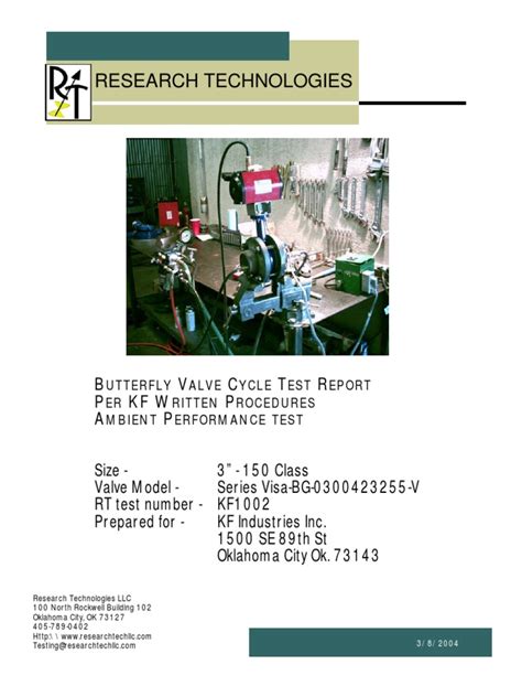 Butterfly Valve Cycle Test Valve Hydraulic Engineering