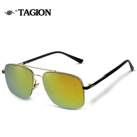 Tagion 2017 New Mens Sunglasses Semi Rimless Frame Glasses For Gentlemen Sunglasses Brand