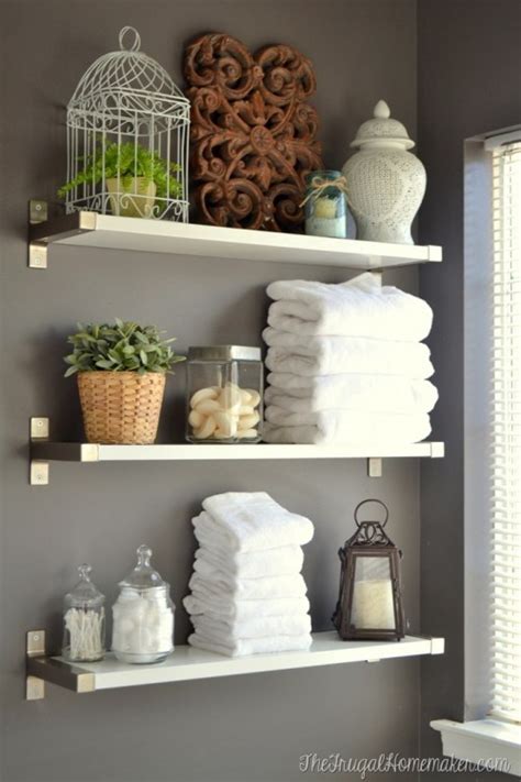 Bathroom storage always seems to be a struggle, but these floating shelves are the perfect solution for minimally invasive storage with style. 17 DIY Space-Saving Bathroom Shelves And Storage Ideas ...