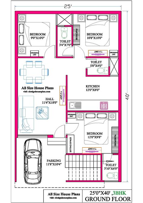 3 Bedroom Floor Plan With Dimensions India Floor Roma